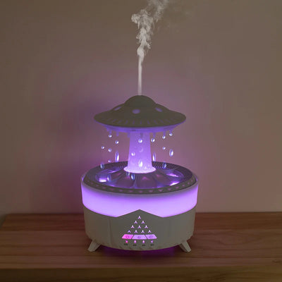 New UFO Raindrop Humidifier Water Drop Air Humidifier USB Aromatherapy Essential Oils Aroma Air Diffuser Household Mist Maker Home Decor