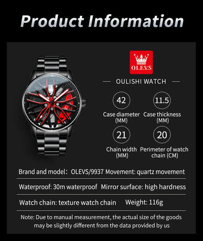 Rs Chrono Waterproof Car Wheel Watch™